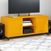 Έπιπλο Τηλεόρασης Μουσταρδί Κίτρινο 100,5x39x43,5εκ. από Ατσάλι 846665