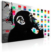 Πίνακας - Banksy The Thinker Monkey  60x40