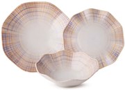 Σερβίτσιο Πιάτα Φαγητού (Σετ 24 Τμχ) 387GRP1375 Multi Hermia 24 τμχ Πορσελάνη