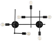 Απλίκα Φωτιστικό Τοίχου Μέταλλο Piping H66 Φ49 Globostar-664-Μαύρο 00664