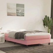 vidaXL Πλαίσιο Κρεβατιού Boxspring Ροζ 120 x 200 εκ. Βελούδινο