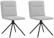 vidaXL Καρέκλες Τραπεζαρίας 2 τεμ. Σύννεφο Γκρι Υφασμάτινες