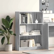 vidaXL Βιβλιοθήκη Γκρι Sonoma 80x24x109 εκ. από Επεξεργ. Ξύλο
