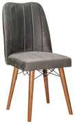 Καρέκλα Vespera I 266-000010 Gray-Walnut