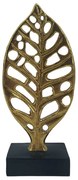 HERVA DECO ΦΥΛΛΟ POLYRESIN ΧΡΥΣΟ ΜΑΥΡΟ 10,2x5xH22,5cm - 022725 - 022725
