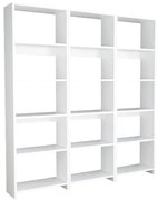 Βιβλιοθήκη Rabuku pakoworld σε λευκή απόχρωση 146x22x160εκ
