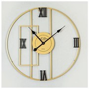 Ρολόι Τοίχου Μεταλλικό Μαύρο-Χρυσό 60x4x60cm 753-10036 Estheti 753-10036 Μαύρο-Χρυσό