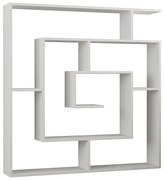 Βιβλιοθήκη Labirent Megapap χρώμα λευκό 125x22x129εκ.