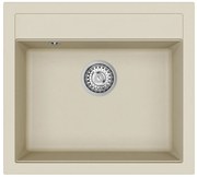 Helika Quadro SQQ 100 Ένθετος Γρανιτένιος Νεροχύτης Μ56.5xΠ51cm Εκρού
