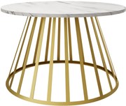 Τραπεζάκι σαλονιού Mokod-Leuko Marmaro - 75.00Χ75.00Χ45.00cm