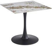 ΤΡΑΠΕΖΙ ΤΡΑΠΕΖΑΡΙΑΣ TETRAN HM18315.02 ΒΑΣΗ ΜΑΥΡΗ--SINTERED STONE PANDORA 80x80x74Υεκ