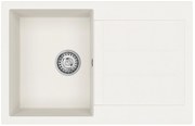 Helika Tesa SQT 101 Ένθετος Γρανιτένιος Νεροχύτης Μ78xΠ50cm Λευκός