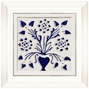 Κάδρο Folk Tiles V FA13252 50x50cm Blue MindTheGap Τετράγωνοι Ξύλο