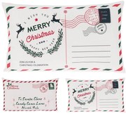 Διακοσμητικό Μαξιλάρι Χριστουγεννιάτικο Γράμμα με διαστάσεις 50x30cm - White - Σε 2 επιλογές σχεδίου