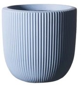 Supergreens Γλάστρα Πήλινη Στρογγυλή ''Stripe'' Μπλε S 24x24x23 εκ.