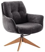 Bali Καρεκλα Relax Μαύρη + Υποπόδιο 83x86x102 cm