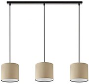 Φωτιστικό Οροφής - Ράγα Morris 0207396 55x15x70cm 3xE27 60W Brown Megapap Metal, Fabric