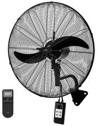 Life WindPro50 Επαγγελματικός Ανεμιστήρας Τοίχου 160W Διαμέτρου 50cm με Τηλεχειριστήριο, Μαύρος