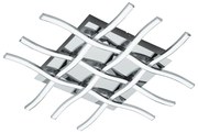 Πλαφονιέρα Οροφής Χρωμέ 50cm LED 36w 30000K 810lm Eglo Lasana 95569