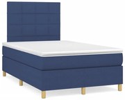 ΚΡΕΒΑΤΙ BOXSPRING ΜΕ ΣΤΡΩΜΑ &amp; LED ΜΠΛΕ 120X190ΕΚ. ΥΦΑΣΜΑΤΙΝΟ 3270252