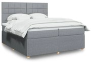 ΚΡΕΒΑΤΙ BOXSPRING ΜΕ ΣΤΡΩΜΑ ΑΝΟΙΧΤΟ ΓΚΡΙ 200X200 ΕΚ. ΥΦΑΣΜΑΤΙΝΟ 3294463