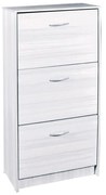 WOODWELL Ε839,3Παπουτσοθήκη Απόχρωση Άσπρο 53x24x113cm Ε839,3