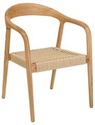 Καρέκλα "Willow" με Μπράτσα από Μασίφ Ξύλο Ash σε Φυσικό χρώμα 56x56x78εκ. 2αδα 56x56x78 εκ.