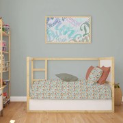 Κατωσέντονο Βρεφικό Με Λάστιχο Fox 528 Pale Cyan DimCol Κούνιας 70x155cm 100% Βαμβάκι