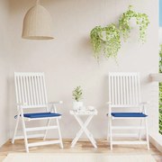 vidaXL Μαξιλάρια Καρέκλας Κήπου 2 τεμ. Μπλε Ρουά 50x50x4εκ. Υφασμάτινα