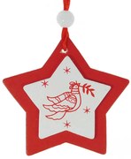 Χριστουγεννιάτικο Στολίδι Αστέρι Ξύλινο 6.5cm 48696a