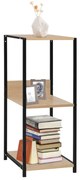 vidaXL Ραφιέρα Ίσια Μικρή Μαύρη/Δρυς 33,5x39,6x79,7 εκ. Επεξ. Ξύλο