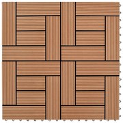 vidaXL Πλακάκια Deck 22 τεμ. Καφέ 30 x 30 εκ. 2 μ² από WPC