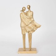 Διακοσμητική Φιγούρα Ζευγάρι 752-27082 16,5x8x33,5cm Gold Estheti Home Πολυρεσίνη