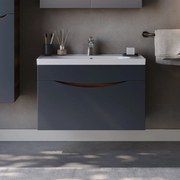 Σετ Έπιπλο Μπάνιου SMILE Ανθρακί / Barok MDF 18mm Λάκα 85 9SSMI085ABM