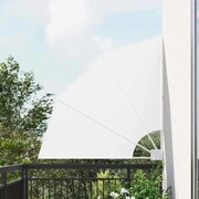 vidaXL Αδιάφανο σκίαστρο μπαλκονιού Λευκό 115 x 115 εκ ύφασμα