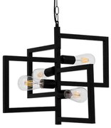 Φωτιστικό Οροφής Loop 00904 4xΕ27 52x52x42cm Black GloboStar