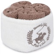 ΠΕΤΣΕΤΕΣ ΛΑΒΕΤΑ 4ΤΜΧ BEVERLY HILLS POLO CLUB HM12124.04 ΚΑΦΕ ΛΕΥΚΟ 30x30 εκ. 355BHP0233