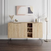 Μπουφές Clara Megapap χρώμα φυσικό οξιάς 142x35,6x83εκ.