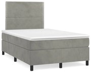 ΚΡΕΒΑΤΙ BOXSPRING ΜΕ ΣΤΡΩΜΑ ΑΝΟΙΧΤΟ ΓΚΡΙ 120X190 ΕΚ. ΒΕΛΟΥΔΙΝΟ 3269989