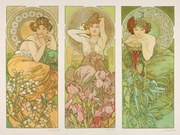 Αναπαραγωγή Topaz, Amethyst & Emerald, Alfons Mucha