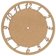Ρολόι mdf με νούμερα  Ø250x3χιλ. 3 τμχ.