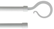 Κουρτινόξυλο Φ19mm Διπλό Επεκτεινόμενο 120-210cm Με Άκρα L-N Atelier Mat White 7968120108