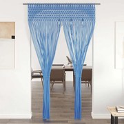 vidaXL Κουρτίνα Μακραμέ Μπλε 140 x 240 εκ. Βαμβακερή
