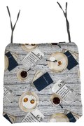 Λονέτα Τετράγωνο Μαξιλάρι Καρέκλας Breakfast 45x45cm 45x45 2cm