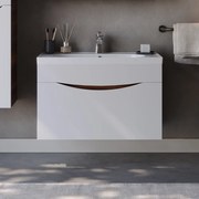 Πάγκος SMILE Λευκό / Barok MDF 18mm Λάκα 85 3SSMI085WBM 85x45.5x54.5cm S3BSMIL085WBM