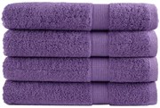 vidaXL Πετσέτες Premium SOLUND 4 Τεμ. Μοβ 100x200 εκ. 600 γρ/μ²