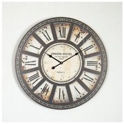 Ρολόι Τοίχου Αντικέ Ξύλο Εκρού-Μαύρο 58.2x4.3x58.2 753-13031 Estheti-753-13031-Μαύρο 753-13031