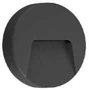 Απλίκα Φωτιστικό Τοίχου Στρογγυλό LED 3W IP54 3000K Step Zambelis-E183-Ανθρακί E183