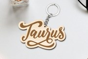 Intra απο ξύλο plywood 3mm-4mm πάχος – Taurus Zodiac Key Chain Δίασταση 20x20 cm INTRAFABR-96829197