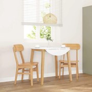 Καρέκλες τραπεζαρίας 2 τεμάχια από μασίφ ξύλο καουτσούκ